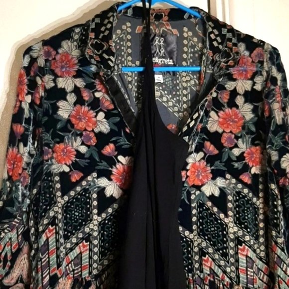 SOLD - Johnny Was Marami Burnout Velvet Dress Retail $298 Size XS - Picture 7 of 9